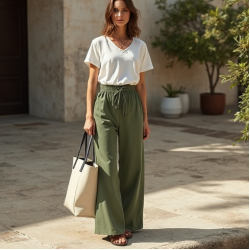 Women's Low Waist Paperbag Pants