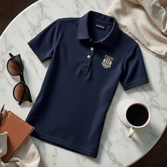 Women's Monogram Patch Polo Shirt