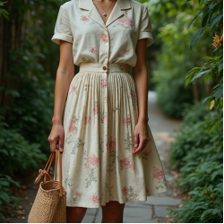 Women's Vintage Bookish Midi Skirt