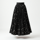 Women's Polka Hem Midi Skirt