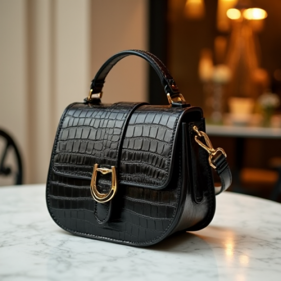 Women's Croc-Embossed Saddle