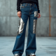 Women's Metallic Patch Denim