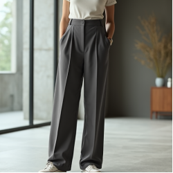 Women's Comfort High Waist Wide Trousers