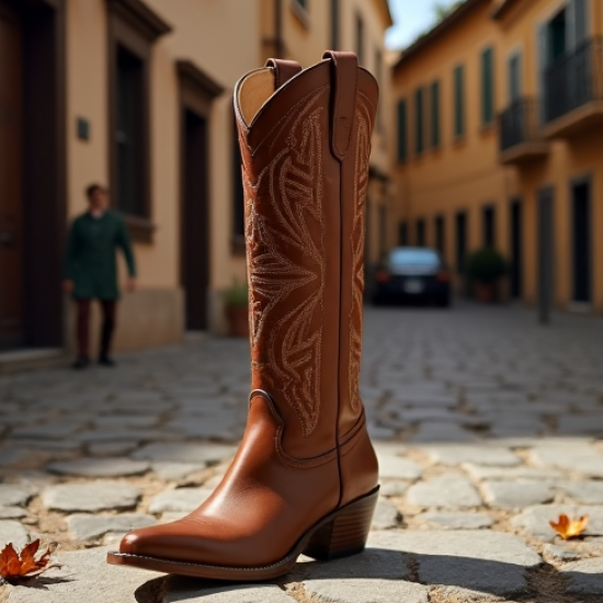 Women's Pointed Toe Cowboy Knee-High