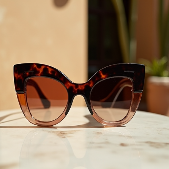Women's Two-Tone Giant Sunglasses