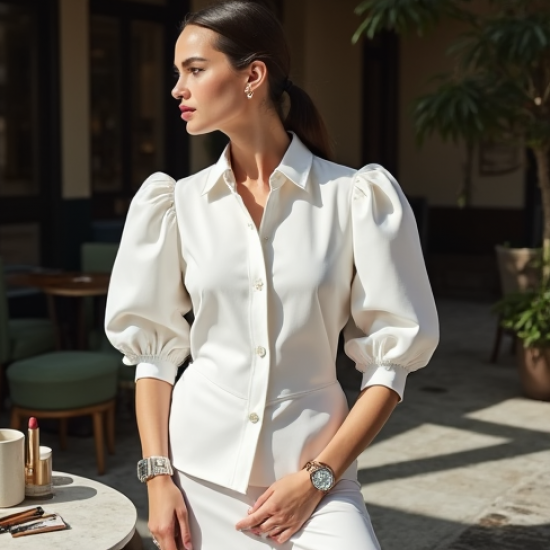 Women's Gathered Sleeve Shirt