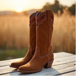 Women's Suede Western Mid-Calf Boot