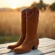 Women's Suede Western Mid-Calf Boot