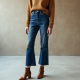 Women's Barrel Leg Cropped Jeans