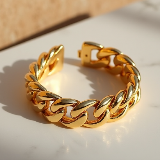 Women's Thick Link Bangle