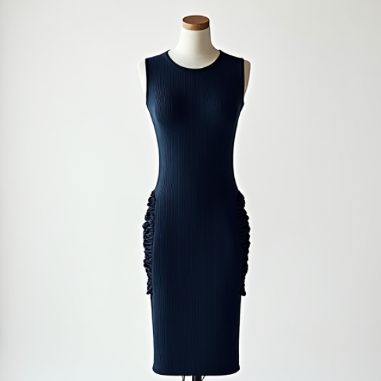 Women's Ruched Side Midi Dress