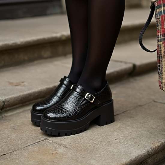 Women's Croc Mary Jane Thick Sole