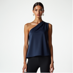 Women's Slanted Neckline Blouse