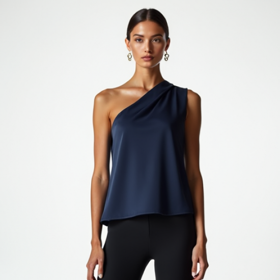 Women's Slanted Neckline Blouse