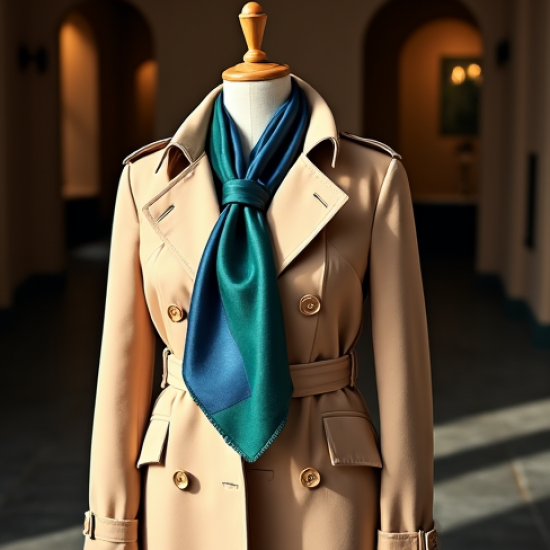 Women's Geometric Silk Scarf