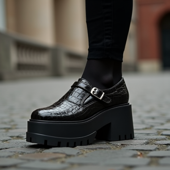 Women's Croc Mary Jane Thick Sole