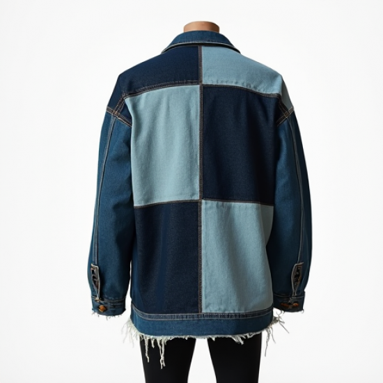 Women's Distressed Patchwork Jacket