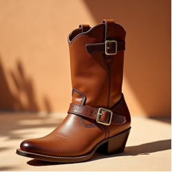 Women's Buckle Strap Western Boot