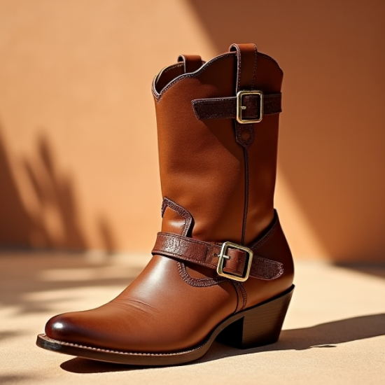 Women's Buckle Strap Western Boot