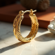 Women's Twisted Hoop Earrings