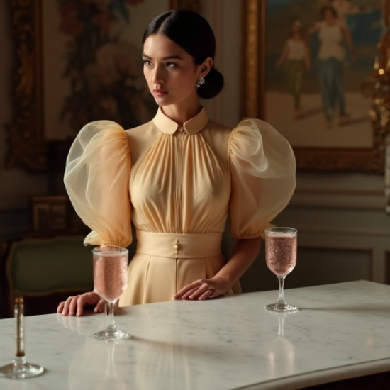 Women's Statement Sleeve Blouse