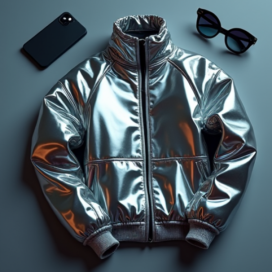 Women's Metallic Track Jacket Set