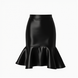 Women's Satin Mermaid Mini Skirt