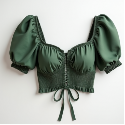 Women's Ruched Bust Crop Top