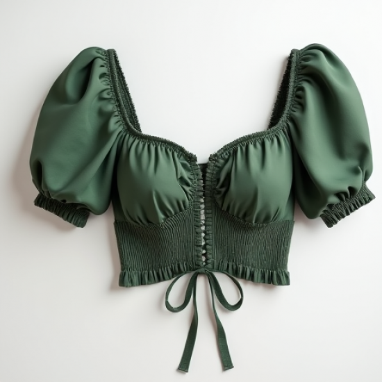 Women's Ruched Bust Crop Top