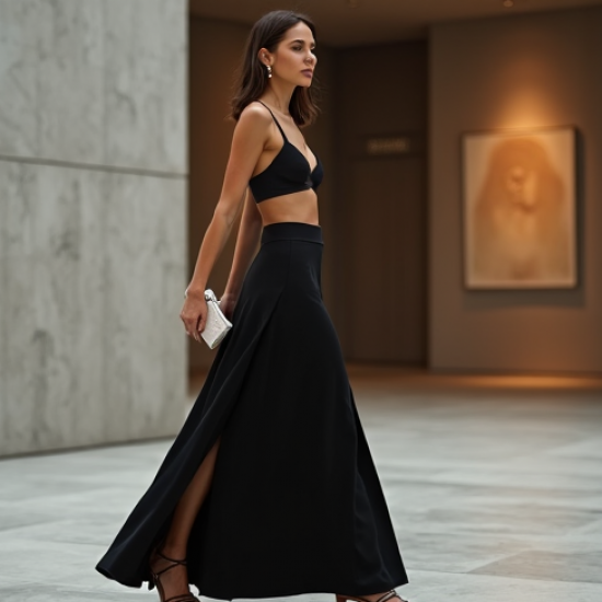 Women's Side-Slit Dramatic Skirt