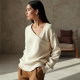 Women's Asymmetrical Neck Sweater