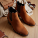 Women's Suede Chunky Heel Boot