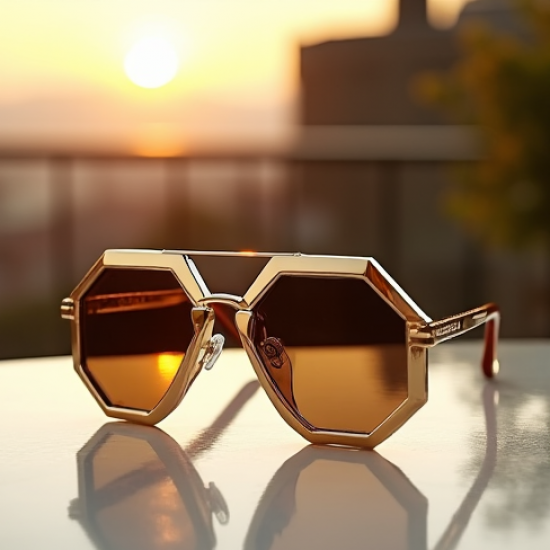 Women's Metallic Oversized Shades