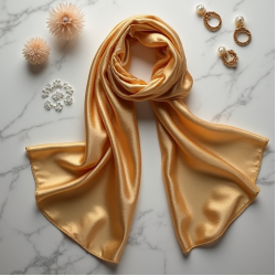 Women's Metallic Silk Scarf