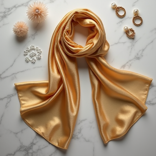 Women's Metallic Silk Scarf