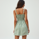 Women's Gingham Check A-Line Dress