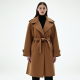 Women's Dramatic Lapel Wool Coat - Classic Edition