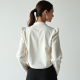 Women's Shoulder Pad Collarless Shirt