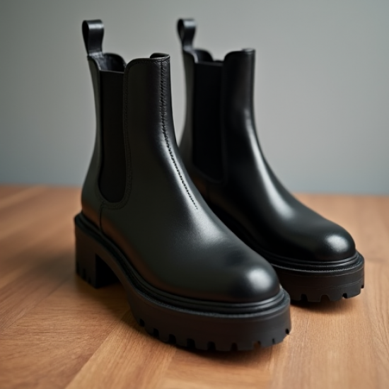 Women's Lug Sole Block Heel Boot