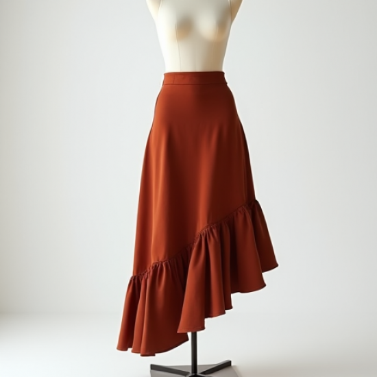 Women's Asymmetric Ruffle Skirt