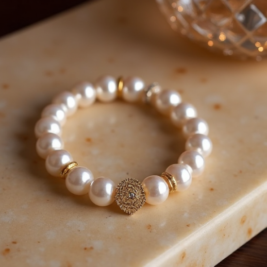 Women's Pearl Charm Bracelet