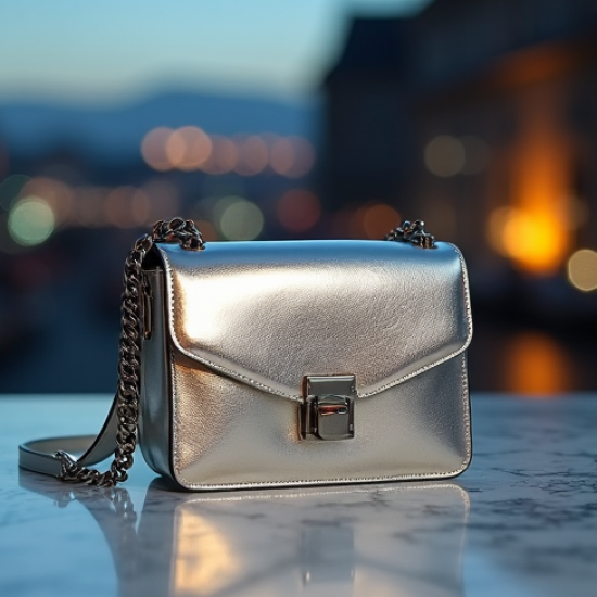 Women's Silver Crossbody Bag