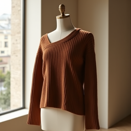 Women's Asymmetric Shoulder Knit