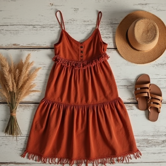 Women's Layered Fringe Sundress
