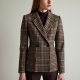 Women's Mini Plaid Blazer
