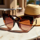 Women's Two-Tone Giant Sunglasses
