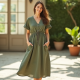 Women's Drawstring Waist Dress