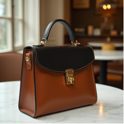 Women's Two-Tone Top-Handle Bag
