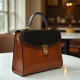 Women's Two-Tone Top-Handle Bag