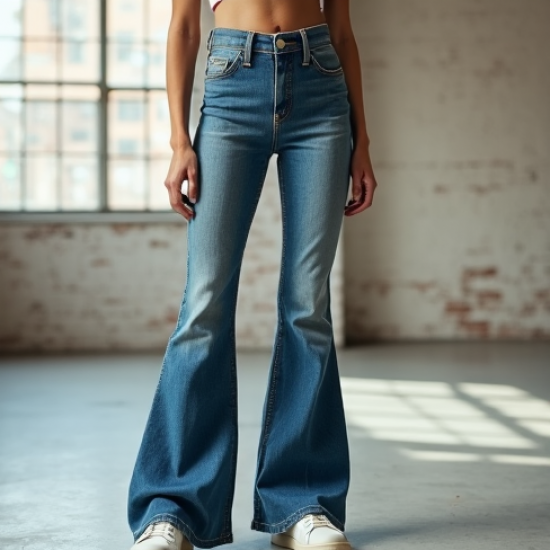 Women's Low Rise Flare Jeans